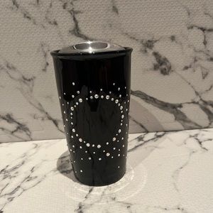 STARBUCKS SWAROVSKI 2015 BLACK CERAMIC TUMBLER 12oz
